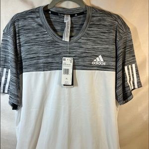 Adidas white and black performance tee size XL